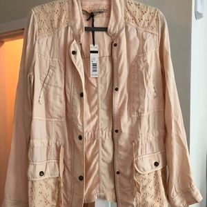 Max jeans ice pink/orange lightweight jean jacket